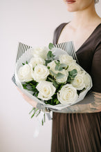 Load image into Gallery viewer, CHANEL Style Dozen White Roses