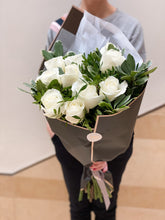 Load image into Gallery viewer, Dozen White Roses