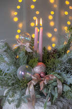 Load image into Gallery viewer, Illuminate with Style: Pastel Double Candle Arrangement
