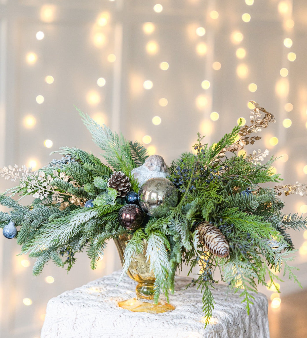 Festive Frost Table Arrangement