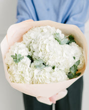 Load image into Gallery viewer, White Hydrangea Mono Bouquet