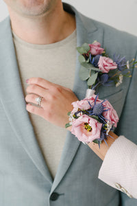 Prom Boutonniere and Corsage in Pink