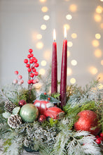 Load image into Gallery viewer, Snowy Splendor Candle Arrangement