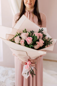 Forever in Love Pink Dozen Roses