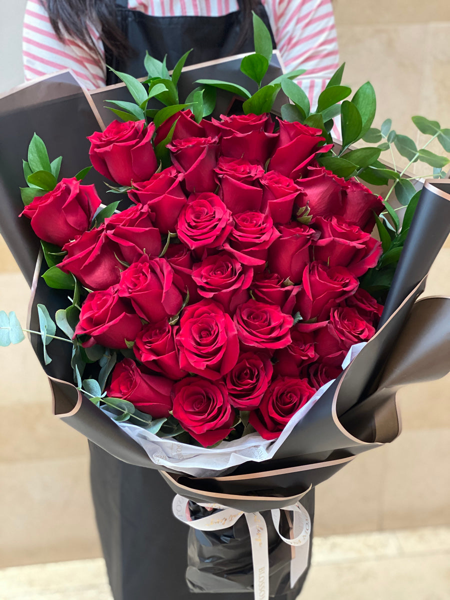 Three Dozens Radiant Red Roses – Blossom Moments