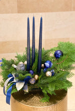 Load image into Gallery viewer, Trio Candle in Navy Blue Table Centerpiece